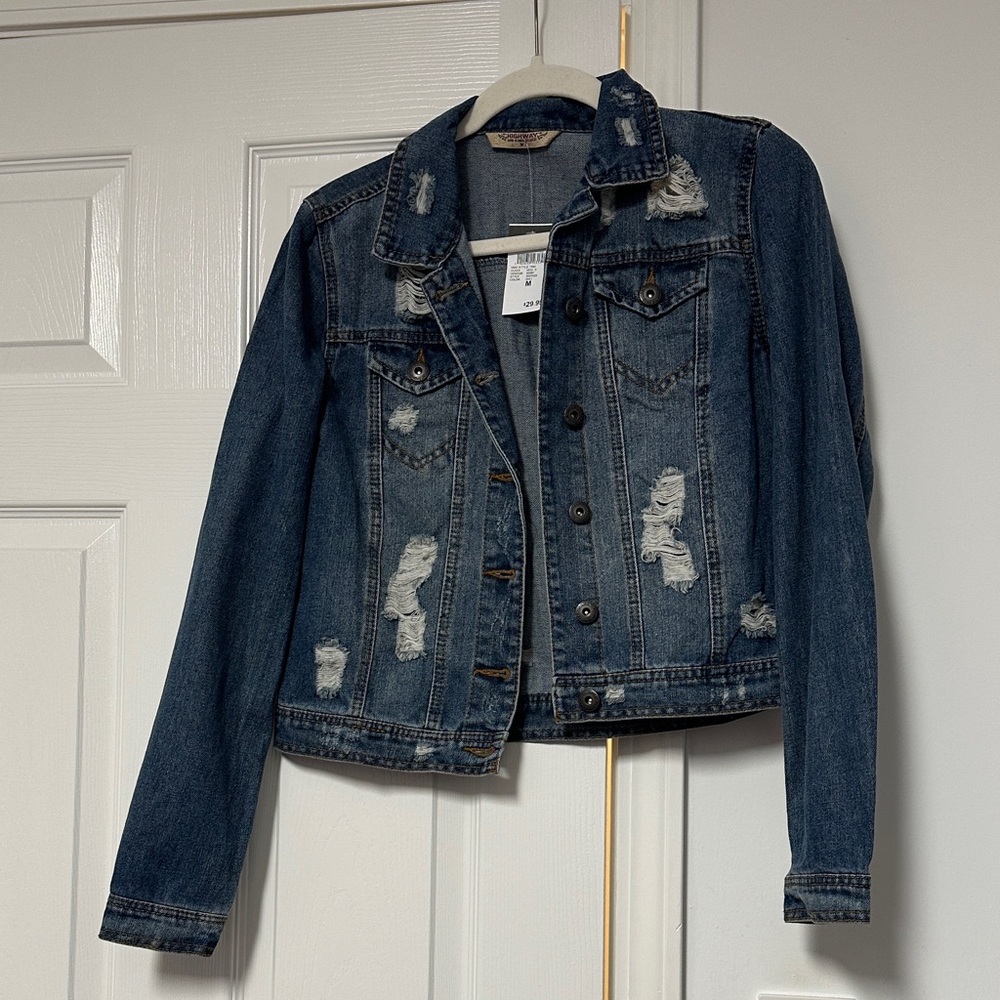 Rue21 Distressed Blue Jean Jacket